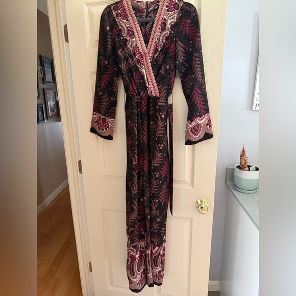 Anthropologie XS One September Floral Long Sleeve Jumpsuit - Picture 1 of 6